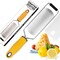 Kitcheniva Large Stainless Steel Cheese & Citrus Zester with Cover & Brush